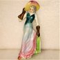 Vintage Lady w Hat Figurine Made In Occupied Japan