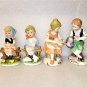 4 Vintage Children & Young Couple Ceramic Figurines