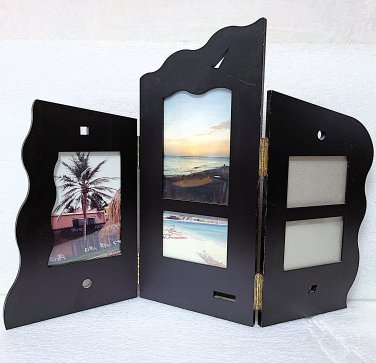 Unique Designer Multi-Photo Angular Display Wood Frame