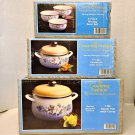 RARE! Vintage Haviland China Corp - Crowning Fashion Porcelain Enamel Cookware - Spring Bouquet NEW!