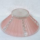 Vintage 1930s Art Deco Nouveau Pink MCM Ribbed Glass Ceiling Lamp Light Shade Vintage 1930s Art Deco Nouveau Pink MCM Ribbed Glass Ceiling Lamp Light Shade