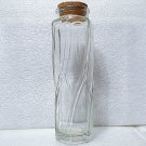 Vintage Ann's House Of Nuts Clear Twisted Glass Jar w Cork Lid Vintage Ann's House Of Nuts Clear Twisted Glass Jar w Cork Lid