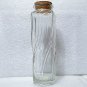 Vintage Ann's House Of Nuts Clear Twisted Glass Jar w Cork Lid