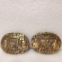 2 - Vintage 1983 Blue & Gray Ltd Edition Civil War Solid Brass Belt Buckles Like NEW!