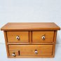 Vintage 1970s Country-Style Miniature Spice Chest w Hidden Nested Drawer & Porcelain Knobs