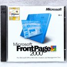 Microsoft FrontPage 2000 CD-ROM SR-1 w Product Key Two CD Set Like NEW!