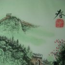 8" Chinese painting Great wall Spring