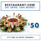 $50 Restaurant.com Certificate