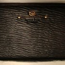 S.T. Dupont Men Brown Leather Zippered Clutch Bag