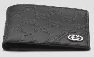 Gucci Men Bio-Fold Wallet Guccissima Black Leather 181674 A0V1N 1000