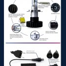 Waterproof high power H4 Hi Lo 160W LED headlights bulb Phillips Z-ES chips