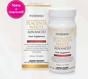 Mosbeau Placenta Whitening Supplement Pills Evenly Tones Free