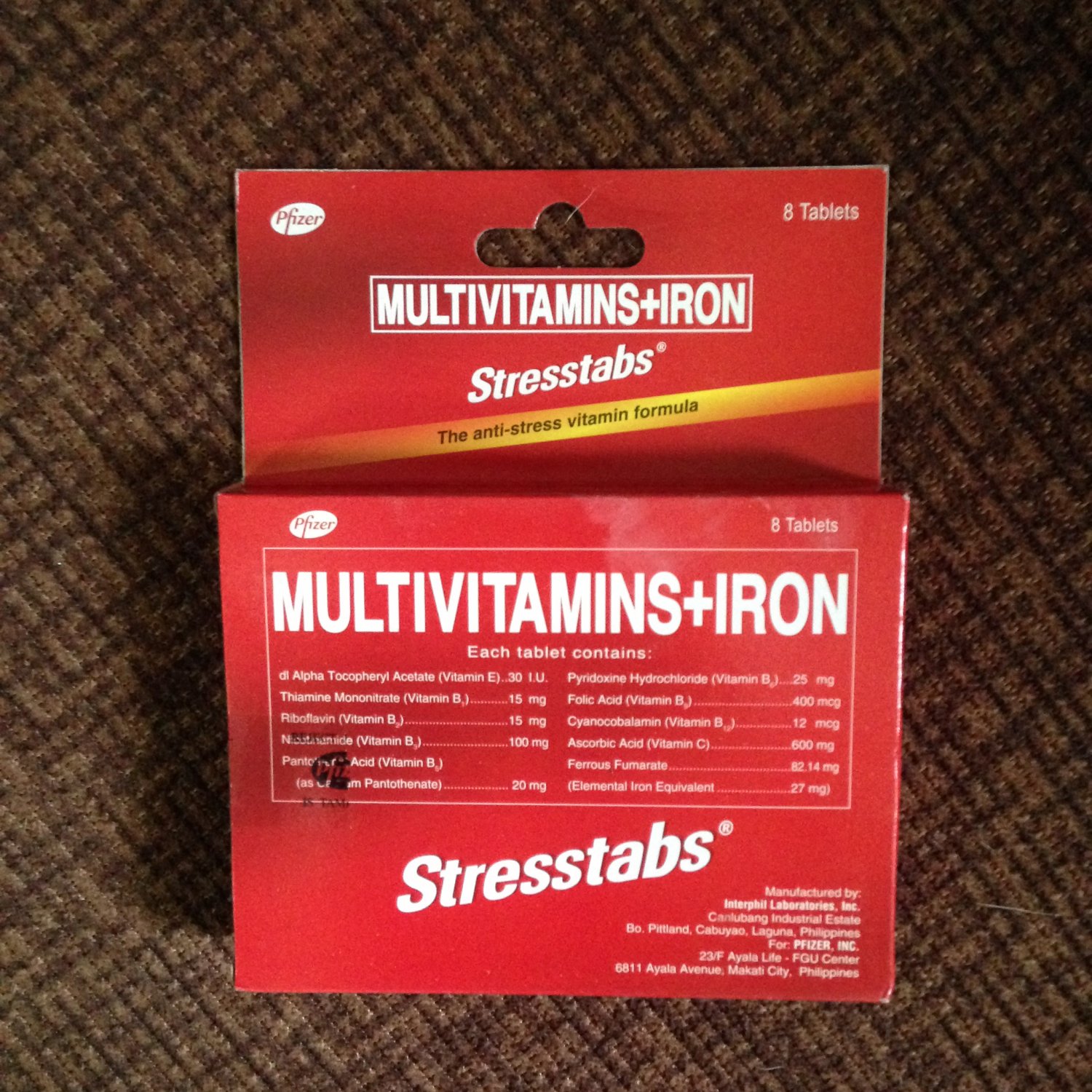 100 Sresstabs Multivitamins + Iron AntiStress Vitamin Philippine ...