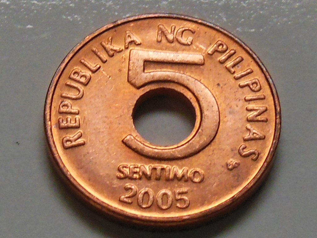2005 5 Sentimo Philippines Coin Uncirculated KM# 268 FREE SHIPPING