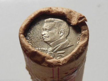 Philippines 1972 25 Centavos Coins KM# 199 Uncirculated Roll Still In Wrapper