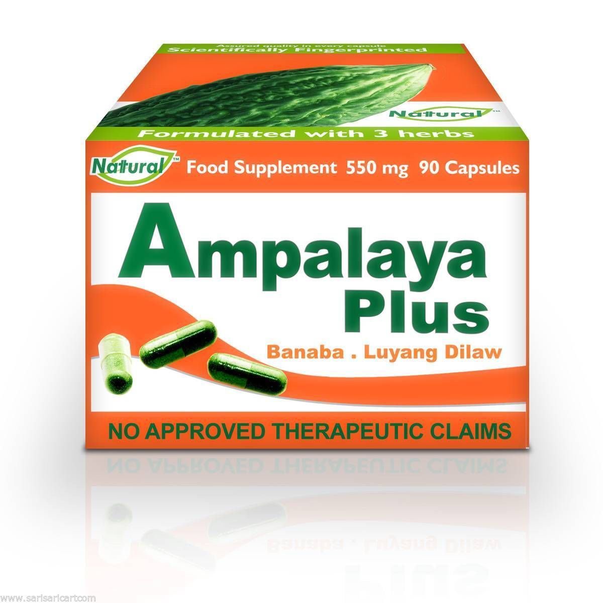 Ampalaya Plus 90 Capsules Bitter Melon Gourd Supplement Natural Anti