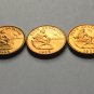 PHILLIPPINES 1958 59 60 5 Five Centavos Coins Brass KM187 1st Year Issued AU/UNC