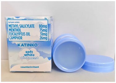 Large Katinko Ointment Cream Muscle Pain SOFT WHITE Itch Pain Reliever Clear NEW