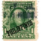 1903-1904 OVPT PHILIPPINES/US Handstamp OFFICIAL BUSINESS 1¢ Franklin US226