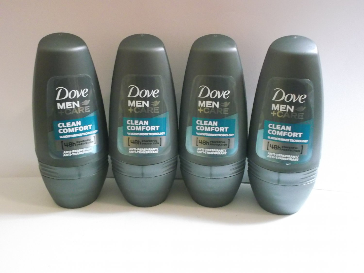 (4) Dove Men Care Clean Comfort Roll-On Deodorant Antiperspirant Fresh ...