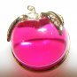 Sarah Coventry Apple / Cherry Pin Pink Lucite 1975