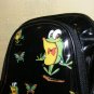 Mini Back Pack Purse Frogs Butterflys Black Vinyl Girls