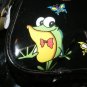 Mini Back Pack Purse Frogs Butterflys Black Vinyl Girls