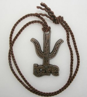 Love Pendant Terra Sancta Guild Israel 1967 Metal