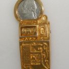 Nickle Slot Machine Real Nickle Gold-tone Lucky