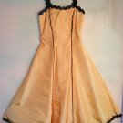 Costume Dress Dance Hall Girl  Gold Black  Xxxs 28 Bust