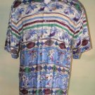 Pierre Cardin Aloha Hawaiian Shirt Pineapples Palms M