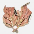 Bsk Autumn Leaves Pin Salmon / Rose Spice Pin Brooch