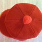 Vintage Red Wool Cap Hat Quilted Lining Flex-O-Band 22