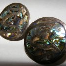 Mexico Sterling Silver 925 Abalone Shell  Earrings