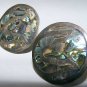 Mexico Sterling Silver 925 Abalone Shell  Earrings