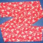 Double Sided Crepe Scarf Red Floral 38 X 4