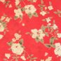 Double Sided Crepe Scarf Red Floral 38 X 4