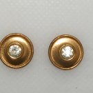 Gold tone Rhinestone Centered Studs