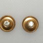 Gold tone Rhinestone Centered Studs