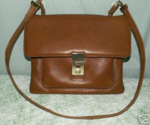 Mod Leather Messenger Sling Purse Ultra Thin Saddle Tan