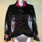 Laogudai Embroidered Shot Silk Jacket Roses Black 34