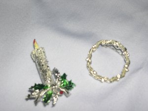 Vintage Gerry Holiday Brooches Signed