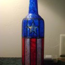 Stars & Stripes Lighted Glass Bottle