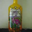 Flamingo Lighted Glass Bottle
