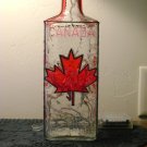 Canadian Maple Leaf Lighted Glass Bottle