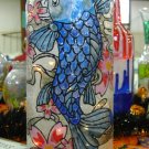 Lighted Glass Bottle featuring a Japanese Koi Fish