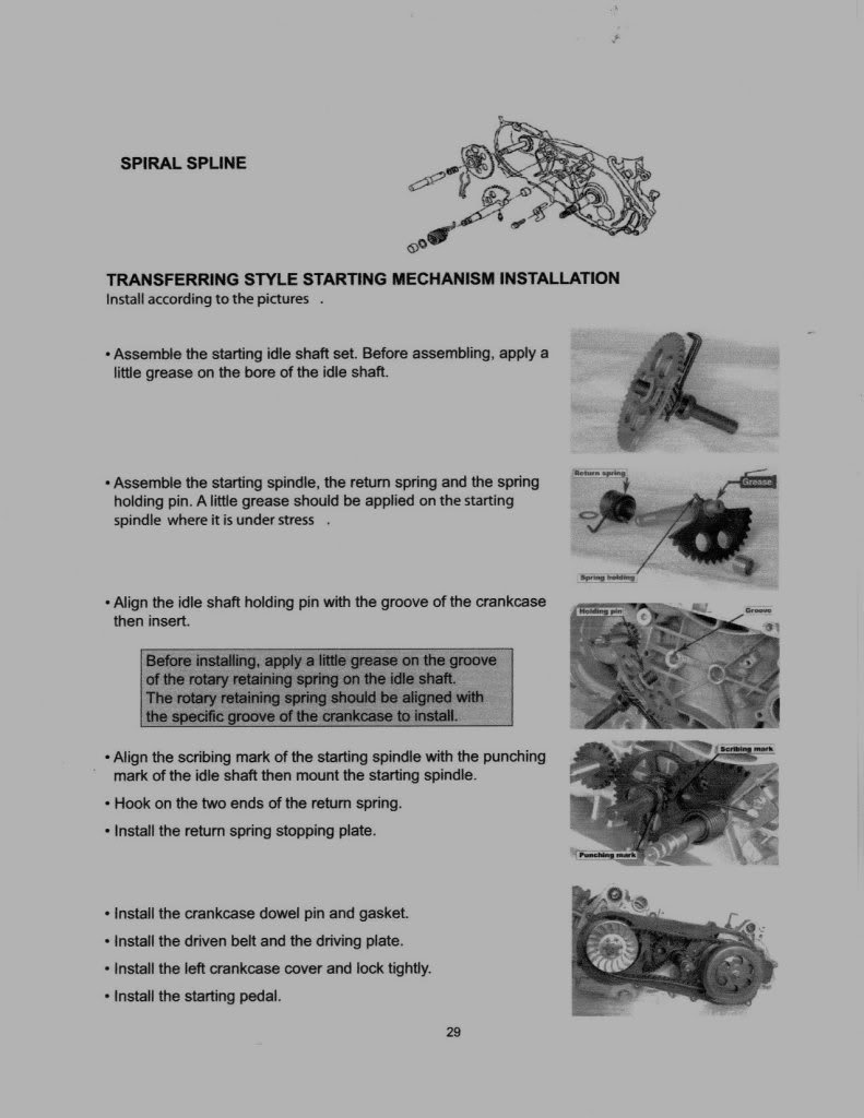 150 Scooter 150cc Gy6 Service Repair Manual Tank Sunl Vento Peace