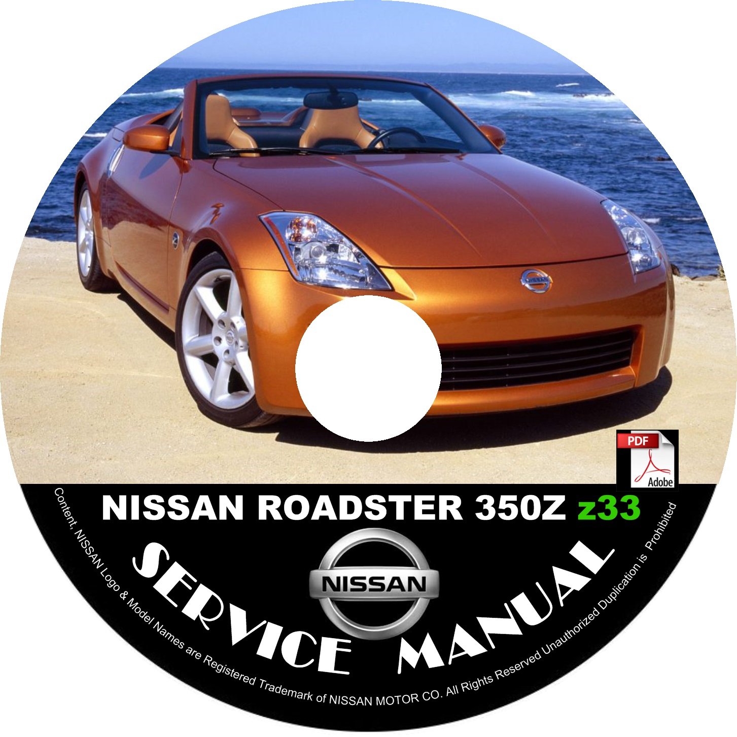 Nissan 2009 350Z Convertible Roadster OEM Factory Service Repair Shop Manual on CD