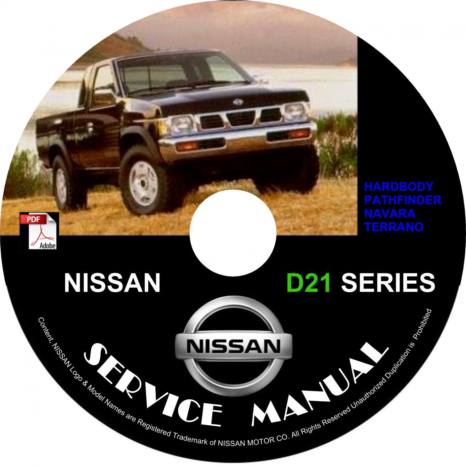 1989 Nissan Hardbody D21 Navara Pathfinder Terrano Service Repair Shop Manual on CD Fix Rebuild