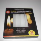 Emergency Candles 6 Candle Pack 5 Hour Camping Power Outage, Survival - New